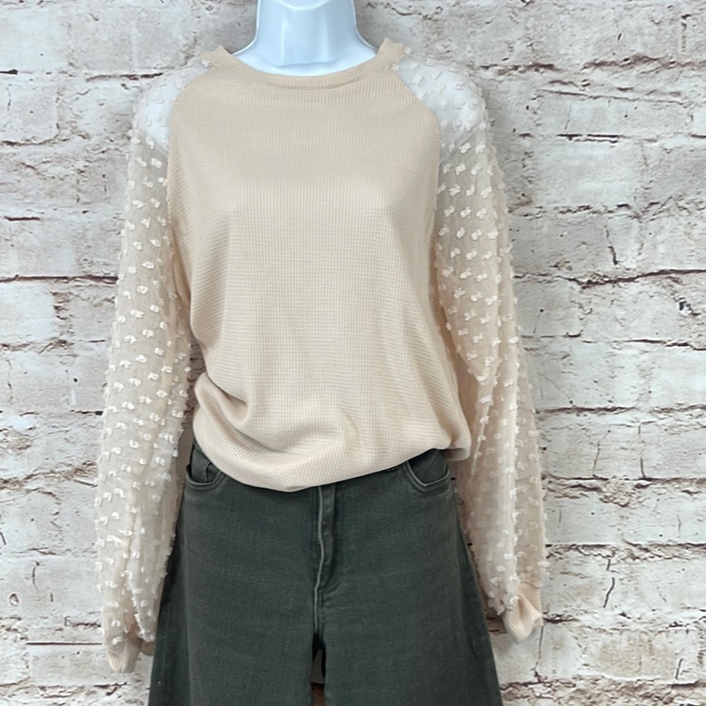 Miholl Thermal Sheer Sleeve Top